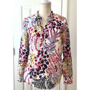 Talbots floral pattern blouse